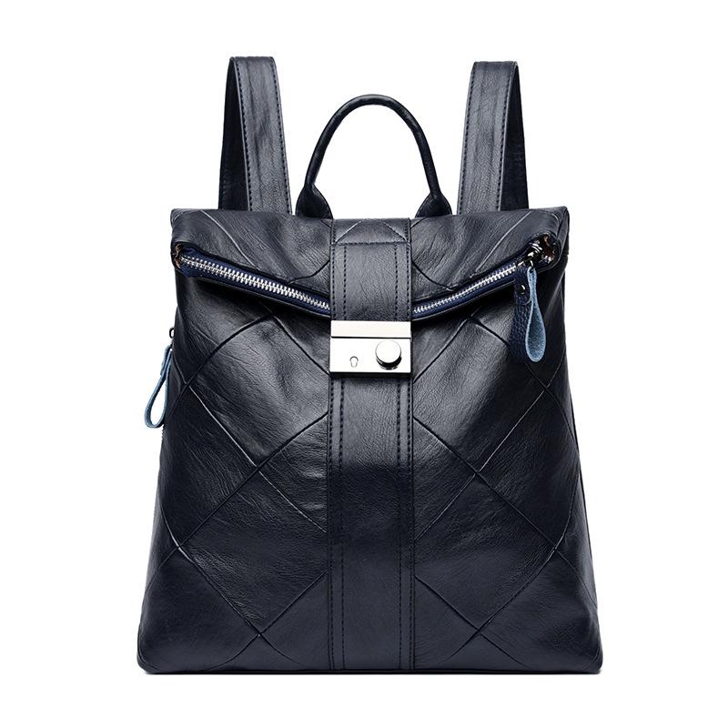 Women's Trendy Patchwork Backpack & Anti-theft Handbag - Stylish 2026 School Bag