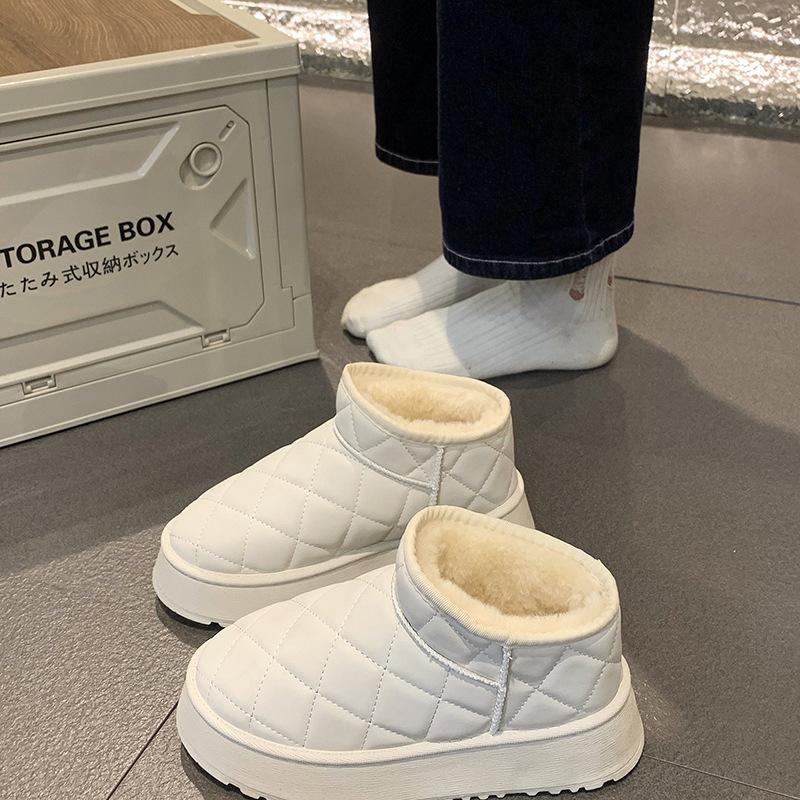 Winter Cotton Boots Women's 2025 New Retro Casual Versatile Short Boots Warm Foreign Thick-soled Velvet Snow Boots