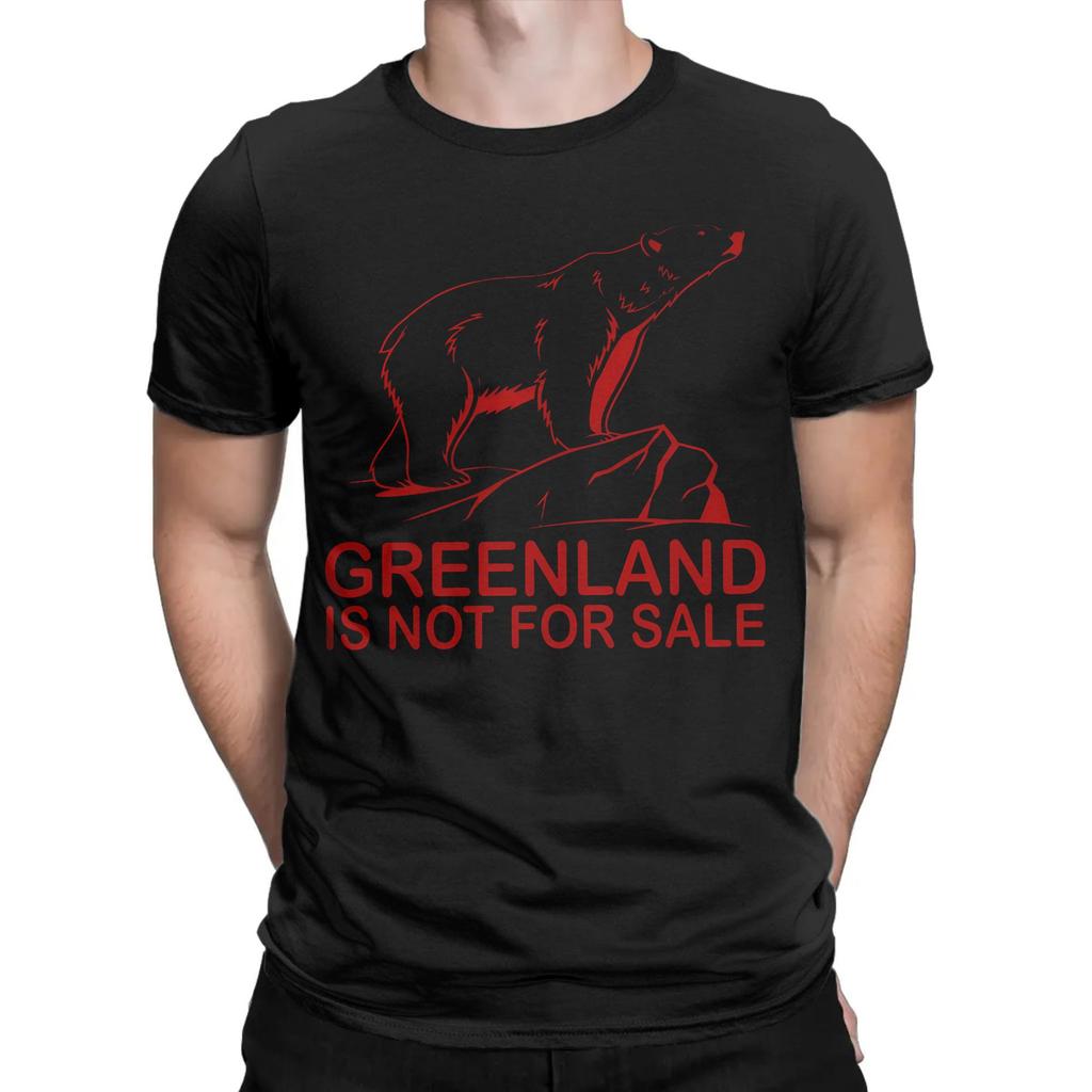Men's Greenland Polar Bear Politics T Shirt  Pure Cotton Tops Leisure Short Sleeve Crew Neck Tee Shirt New Arrival T-Shirts
