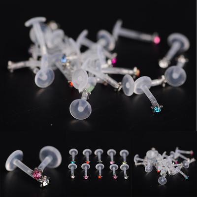 5Pcs  Flexible Labret Lip Ring Ear Helix  Cartilage Studs Piercing Body Jewelry