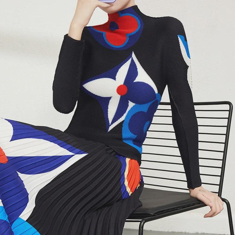 2024 Spring/Autumn Women's High-End Retro Pleated Two-Piece Skirt Suit