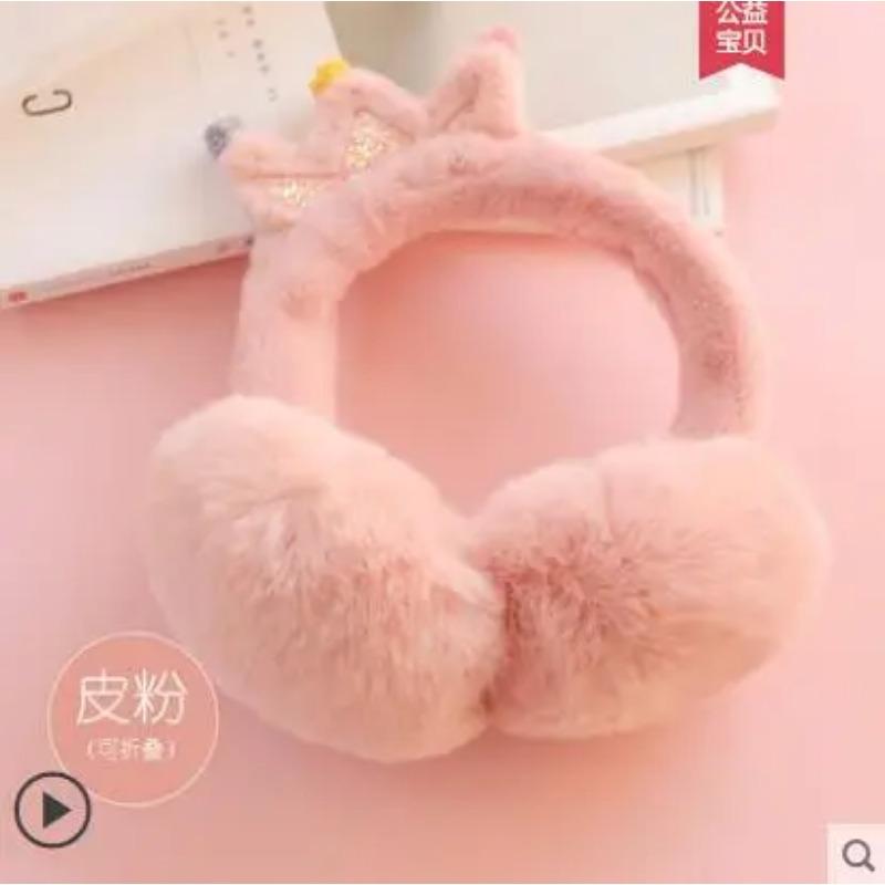 Schöne Prinzessin Warme Plüsch Glitzer Ohrenschützer Baby Kind Ohrenschützer Ohrenschützer Für Mädchen Wärmer Winter