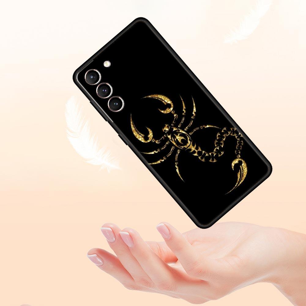 Cartoon Scorpion Phone Case For Samsung Galaxy S26 Ultra S25 Plus S24 FE S23 S22 5G S21 S20 Cover Black Soft