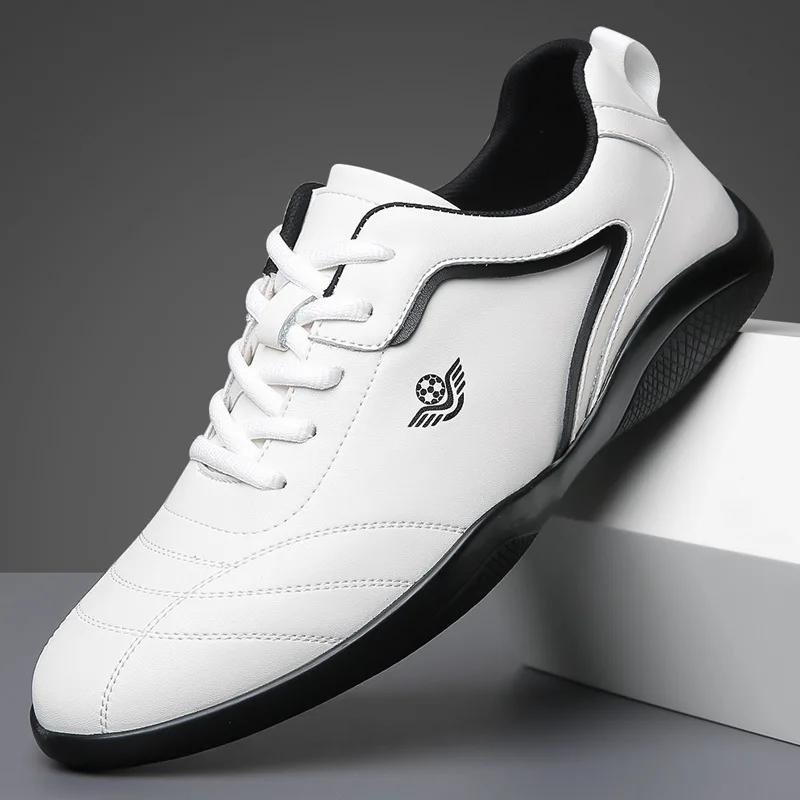 Fashion 2024 Spring Autumn Leather Shoes Men Fashion Casual Sports Shoes Sneakers Male Solid Color New Designer Zapatos De Hombre