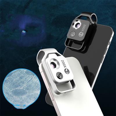 Mobile Phone Microscope 200x HD Lens You Hold a Small Macro Smart Electronic Mirror with Light