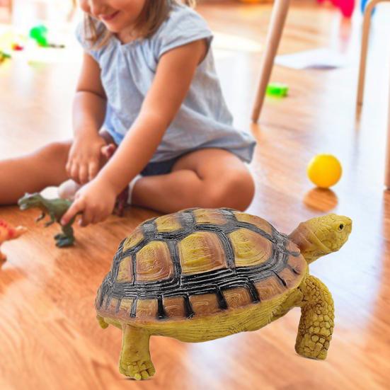 Turtle Cognitive Toys Adorable Delicate Plastic Galapagos Tortoise Decoration Model for Kids