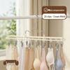 Multi-functional Windproof Clothes Hanger with Anti-slip Clips for Balcony and Dormitory Use