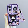 KEYSION Shockproof Case for VIVO V50 Lite 5G with Lanyard Soft Silicone Cute 3D Cartoon Doll Phone Cover for VIVO V50 Lite