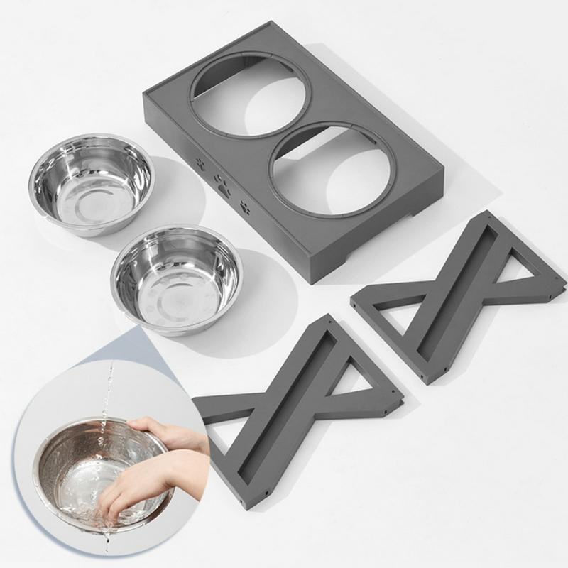 Pet Bowls Dog Food Dispenser Height Adjustable Feeder Pet Food Bowls Water Bowls