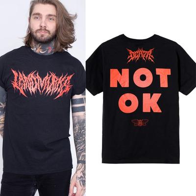 Metalcore Band Landmvrks Módne periférie Potlačené tričko Muži Ženy Crewneck Bavlnené tričko Voľné ležérne Nadrozmerné topy pre high-street