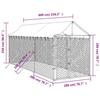 VidaXL Chenil d'extérieur pour chiens avec toit argenté 2x6x2,5 m 3190483