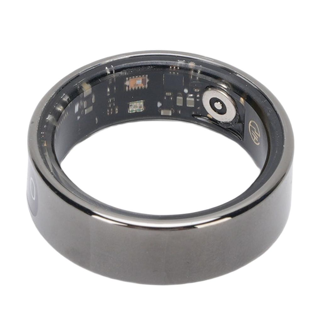 Fitness Tracker Ring with Display Screen Gesture Control Taking Picture 50 Meter Waterproofing Smart Ring for Sports