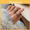 Modischer Geometrischer Kupferring Für Damen Eleganter Emaille-Schachbrettmuster-Stil
