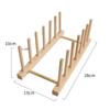 Wooden Plate Storage Rack Pot Lid Holder Multifunction Storage Shelf for Cups Cutting Board Book Display Rack Kitchen Organizer