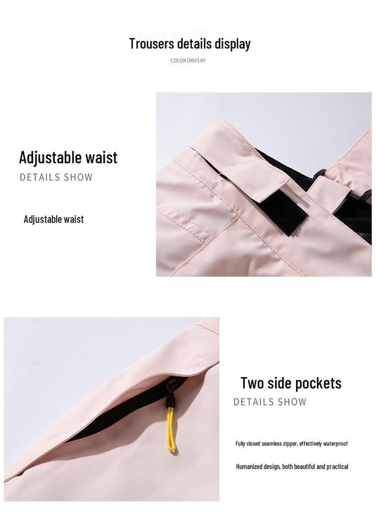 2024 Unisex Fleece-Lined Ski Suit: Thickened Cotton Jacket & Pants Set