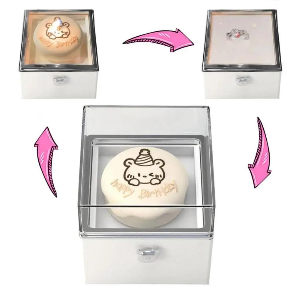 Ring Display Mini Cake Gift Boxes Storage Box Birthday Gift Packaging Box  for Lover