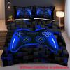 Colorful Gamepad Print Quilt Cover Set Fashion Cool Fragment Game Console Cover Bedding Cover Polyester Comfortable Duvet Cover