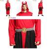 Auffälliges Western-Halloween-Kostüm für Männer mit rotem Teufel-Satan-Robendesign