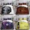 Luxurious 3d Bed Sheet Set With Vibrant Digital Print Soft Polyester Fabric For Queen Size Beds