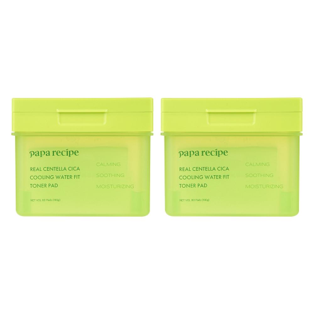 Paparecipe [duo] Real Centella Cica Cooling Water Fit Toner Pad  80 Sheets FREE