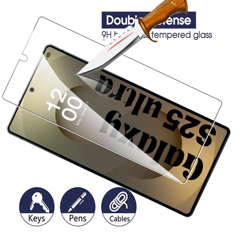 3PCS Tempered Glass for Samsung Galaxy S25 Ultra S24 Ultra S25Plus Fingerprint Unlock Screen Protector S25Ultra Protective Glass