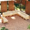 Day and Night - Day and Night Garden Furniture 11 Pieces and Cushions Solid Cream Pine Wood