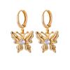 Zircon Butterfly Pendientes EarringsFor Women Stainless Steel Gold Butterfly Earring Trend Girl y2k Jewelry aretes mujer