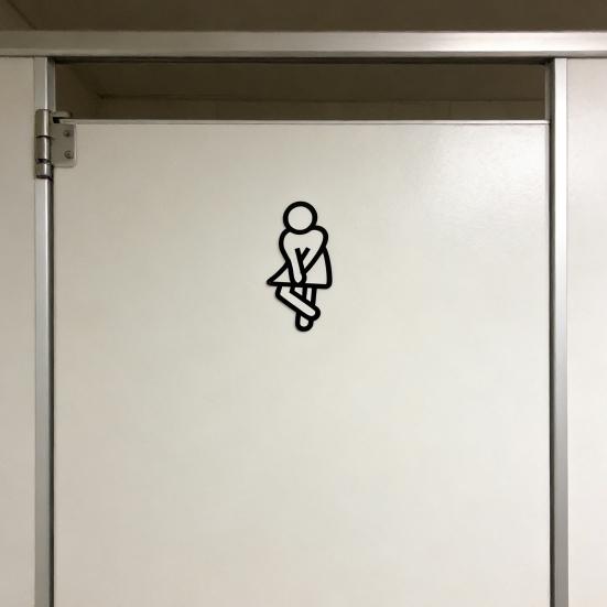 Men Women Bathroom Sign 2D Acrylic Restroom Door Sign Business Restaurant Office Hotel Washroom Wall Gender Identification Signage