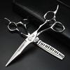 Tail Dynamic Scissors 6 Inch Japanese 440C Steel Hair Scissors Barber Cutting Scissors and Thinning Scissors