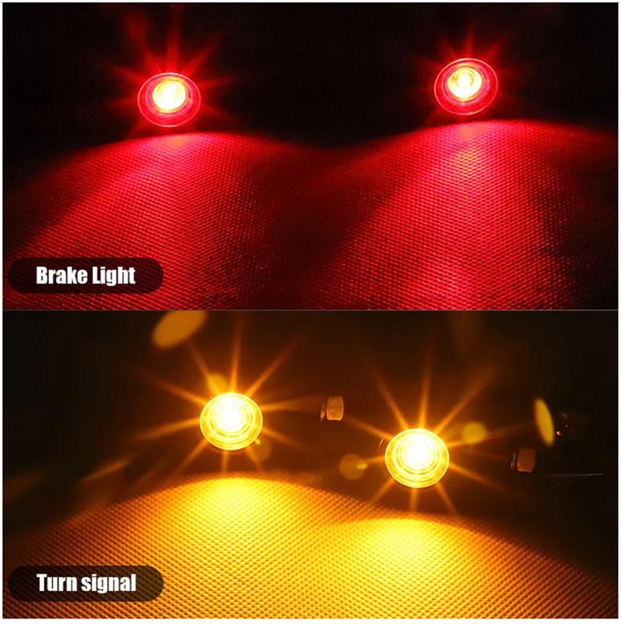 4 Pcs Motorcycle Dirt Bike Scooter LED Turn Signal Brake Light DRL Flashing Lamp