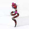 Fashion High-End Versatile Rhinestone Cauliflower Snake Brooch Creative Exquisite Men'S And Women'S Suit Shirt Corsage Jewelry Pin