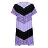Robes grande taille pour femmes, col en V, manches courtes, tunique d'été décontractée avec poche
