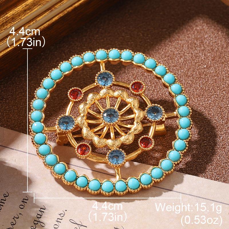 SKEDS French Vintage High-end Brooch Upscale Niche Exquisite Personalized Retro Suit Luxury Pin for Women Men Banquet Jewelry