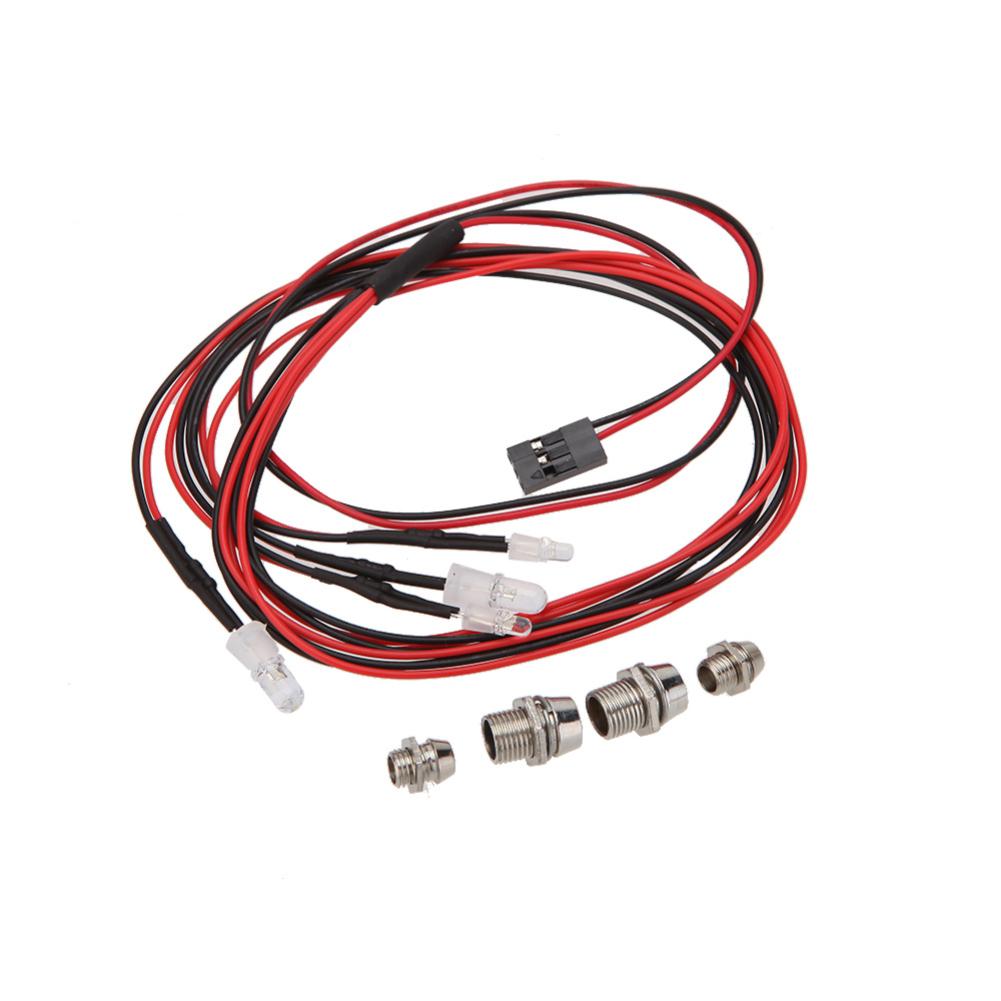 4Pcs Simulate LED Night Headlamps Modeling Light for RC Car