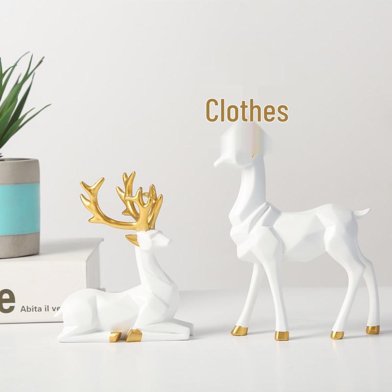 Nordic Modern Origami Elk Ornament for Living Room or Wine Cabinet - Housewarming Gift & Home Decor