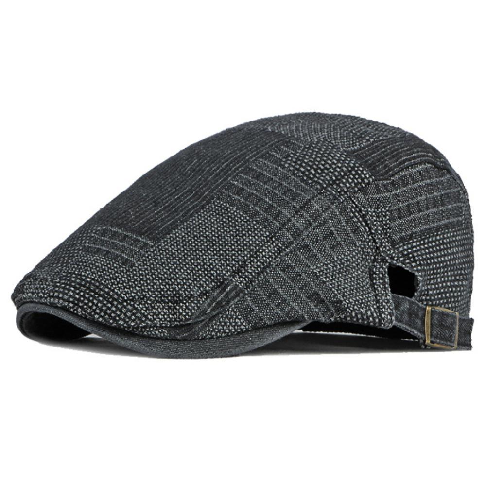 HT4059 Beret New Spring Summer Men Women Cap Adjustable Artist Painter Beret Hat Unisex Ivy Flat Cap Male Female Denim Beret Cap