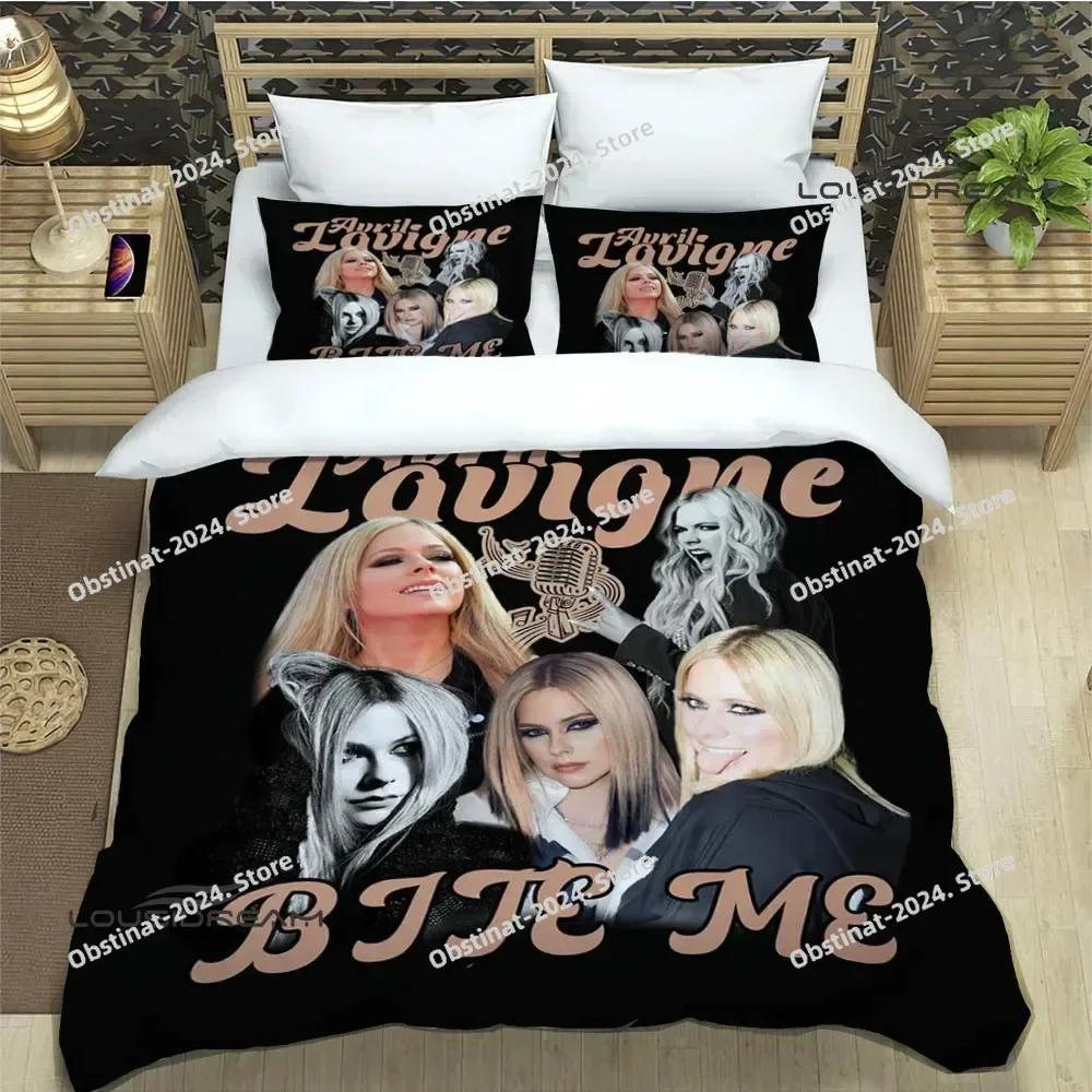 Singer AVRIL LAVIGNE Printed Bedding Sets Exquisite Bed Supplies Set Duvet Cover Bed Comforter Set Bedding Luxury Birthday Gift