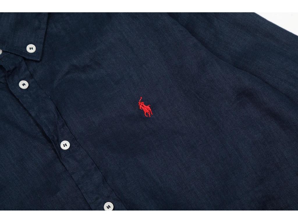 Ralph Lauren Unisex Polo: Little Horse Embroidery, Solid Color, Long Sleeve, Classic Casual Lapel Shirt