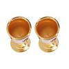 2pcs Metal Goblets Exquisite Painted Flower Pattern Vintage Court    E Glass for Bar Drinkware Gift