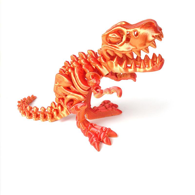 3D Printed Dragon Set Crafts Model Decoration Fidget Toy Rotatable Tyrannosaurus Rex Skeleton Dinosaur Gift For Kids Birthdays