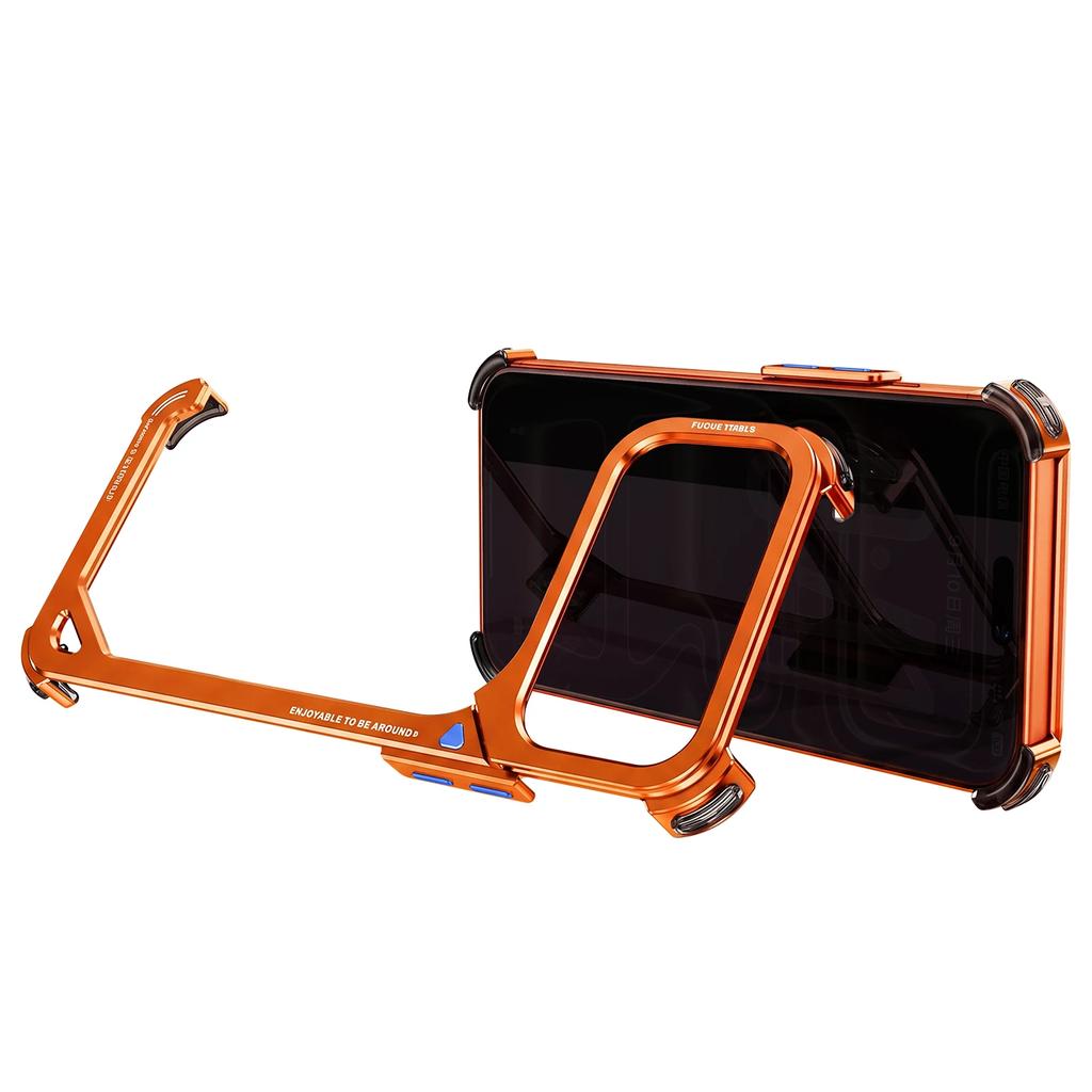 Oatsbasf 9‑Shape Bumper Case for iPhone 18 Pro Max / 17 Pro Max, Phone Cover with Camera Kickstand, Air‑Cushion Shock‑Absorbing