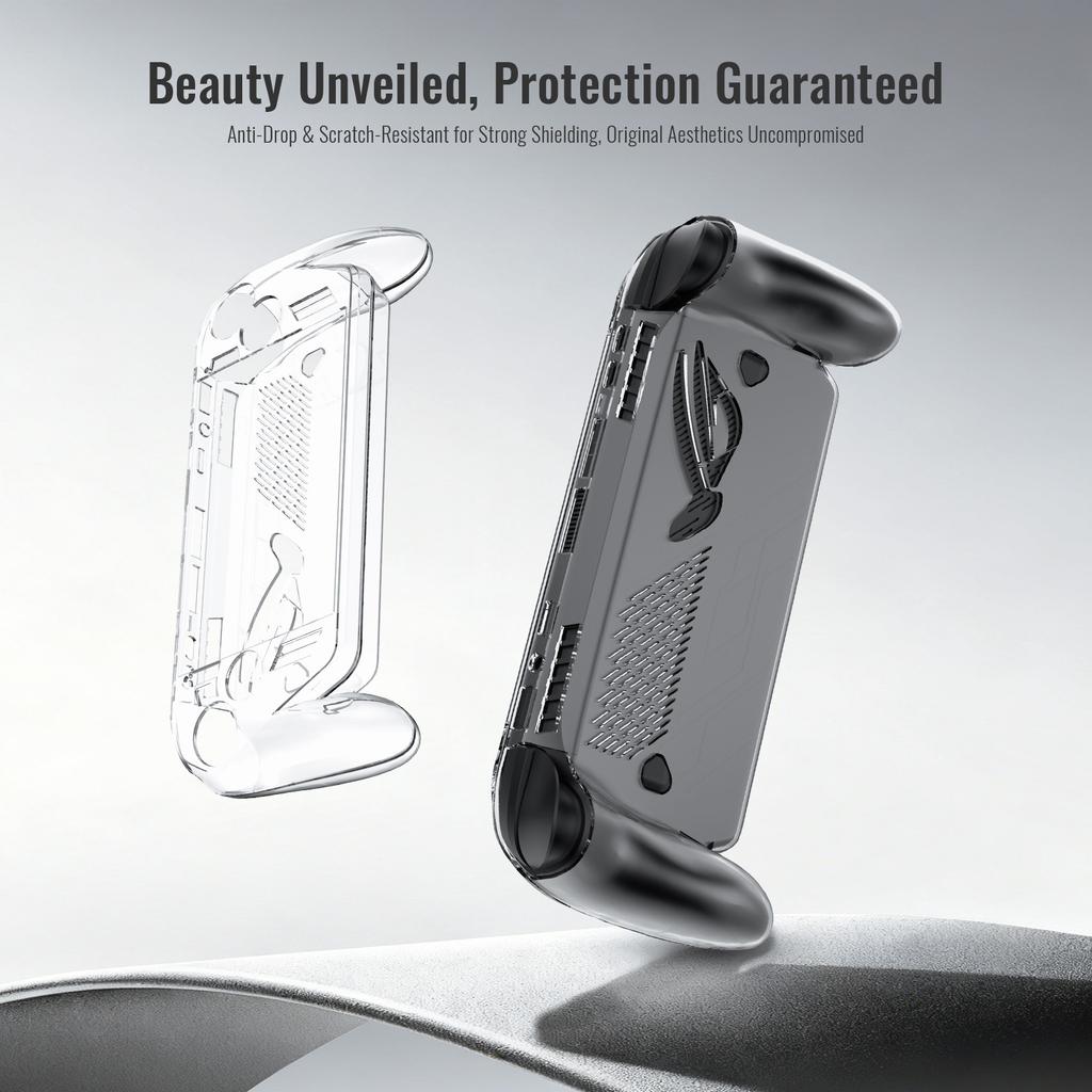 For ROG Xbox Ally X Transparent Case Game Console Protective Cover PC Hard Protector Shell Anti-Slip Anti-Drop Clear Skin Covers