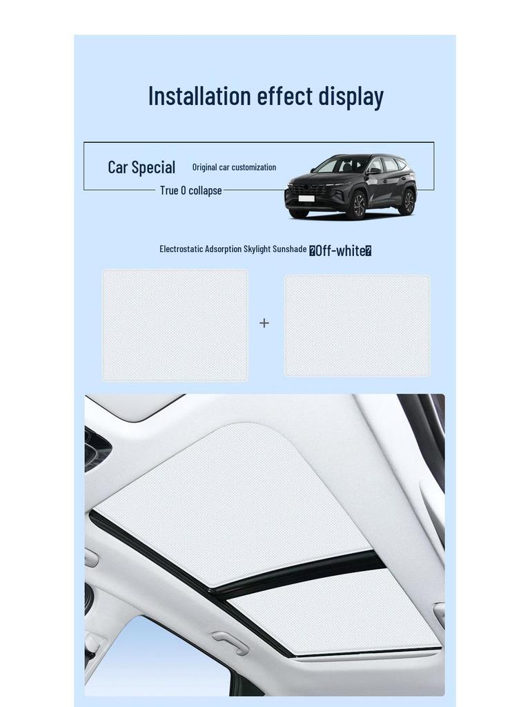 Opaque Static Sunshade for Hyundai Santa Fe 13-18: Heat Insulation, Sun Protection, Privacy Blocker