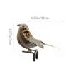 6PCS with Clips Simulation Sparrow Multicolor Artificial Bird Model  Home Decoration