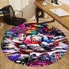 Harley Quinn Joker Pattern Round Rug, Indoor/Outdoor Mat, for Picnic, Gameroom, Bedroom, Office, Living Room, Home Decor Carpet, Birthday Gift