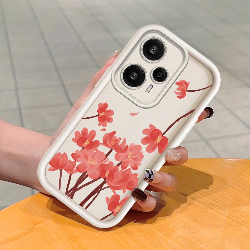 Soft Silicone Square Ladder Printing Pattern Phone Casing Full Cover Camera Shockproof Protection Rubber Case for Xiaomi Redmi