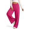 Women's Casual -Lined Wide Leg Sweatpants with Drawstring and Pockets for Everyday Wear