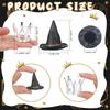 Pack of 24 Plastic Witch Hat and Crowns Cake Toppers for Birthday Party Halloween Decorations Cupcakes Accessories