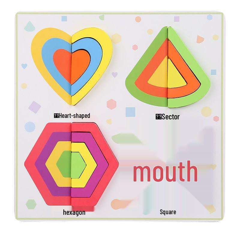 Toddler Geometric Shape Recognition Puzzle Board - Educational Toy for Boys and Girls