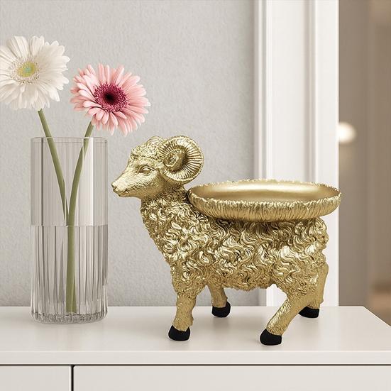 Pallet Ornament Keys Small Objects Tray Imitation Sheep Design Resin Key Organizer Versatile Home